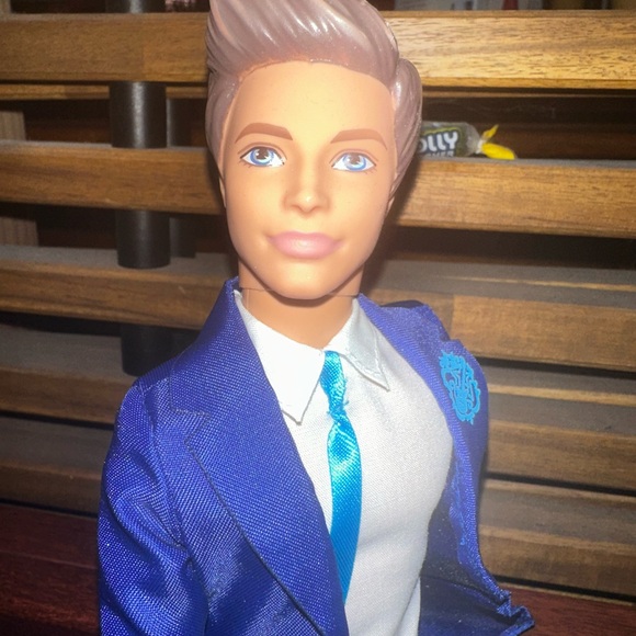 Fashionable Doll with Blue Suit and Tie